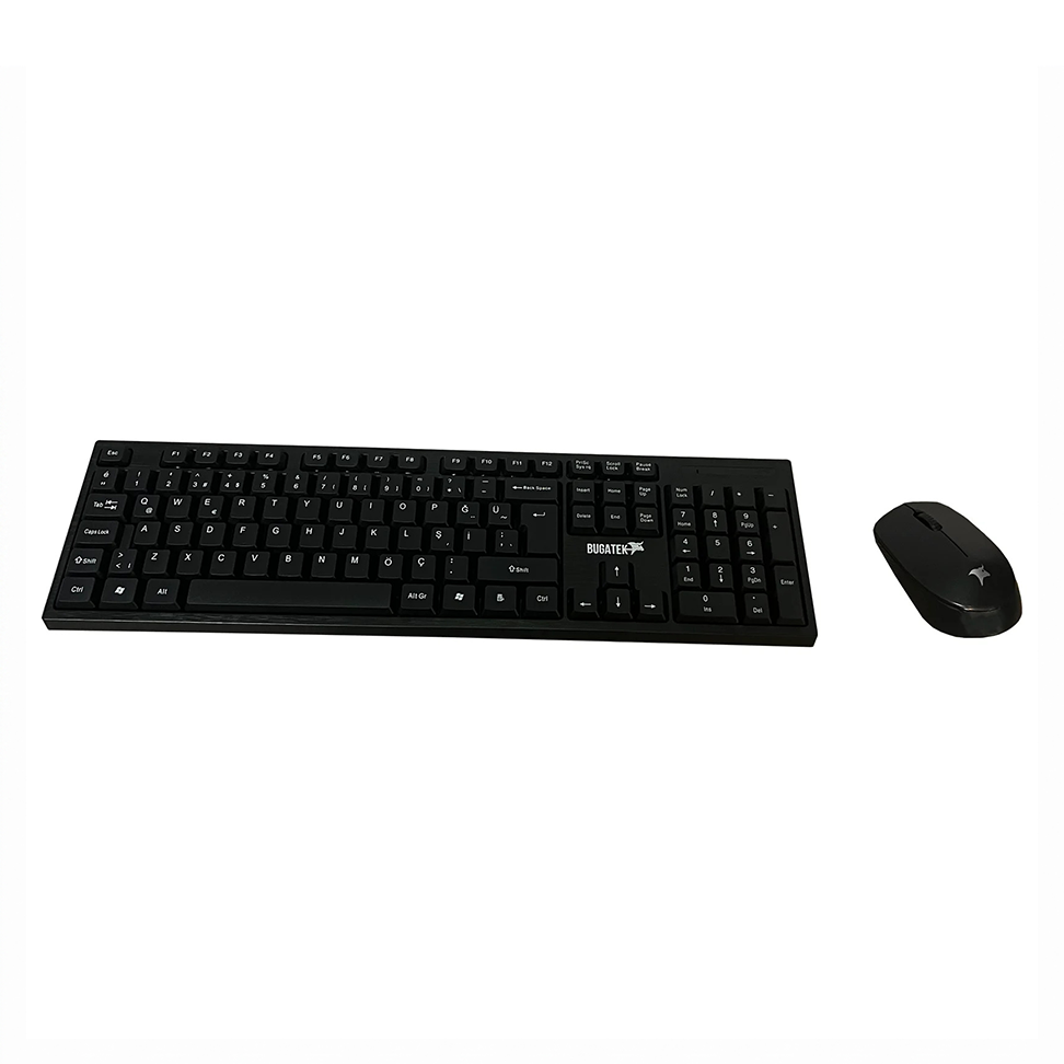 Bugatek 2.4 Ghz 1600 Dpı Kablosuz Klavye + Mouse Set