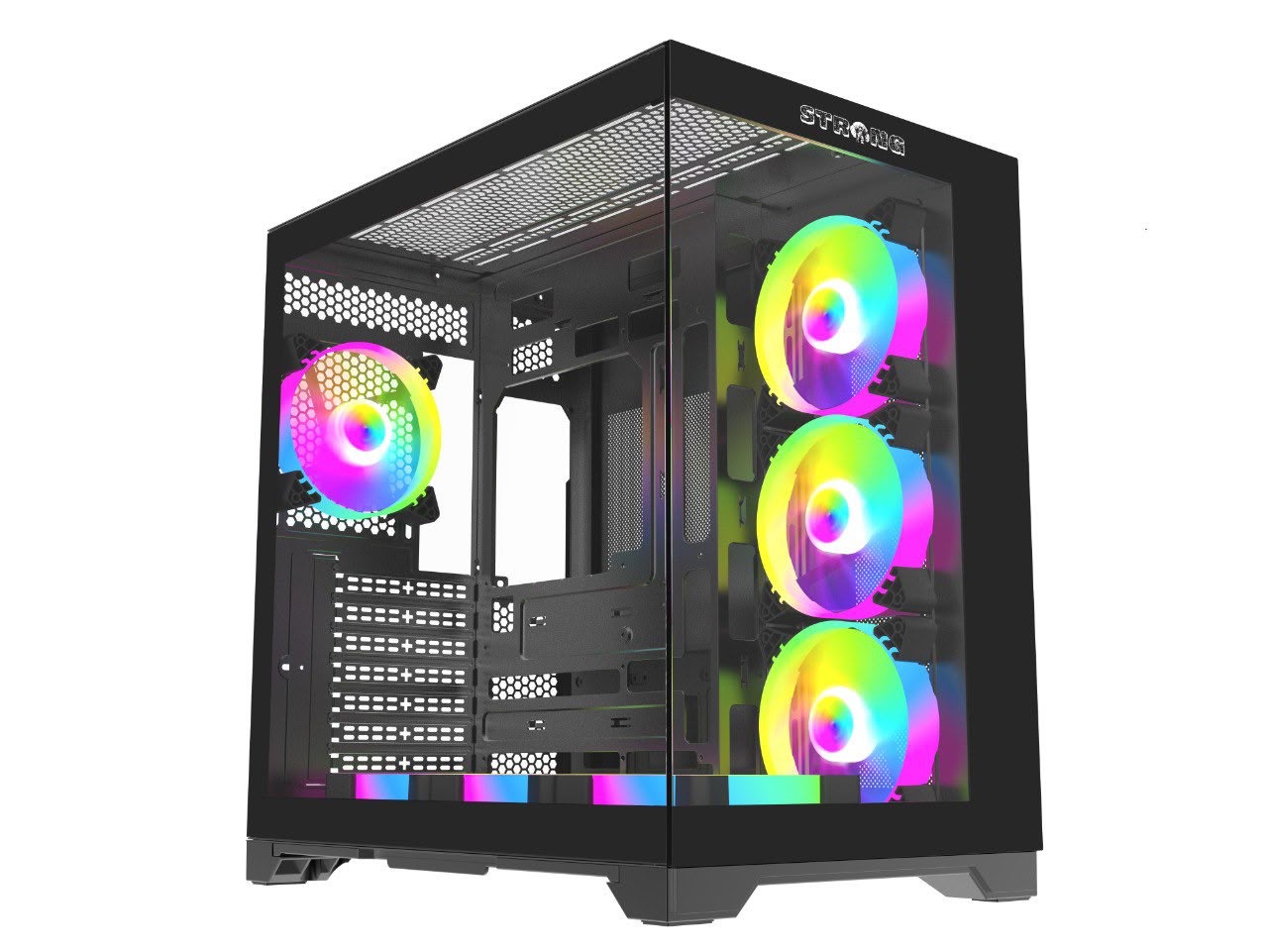 Strong Syrax 7x 120 mm Fanlı Rgb Atx Akvaryum Gaming Bilgisayar Kasası